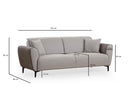 Aren - Grå 3-sits Soffa-Bädd