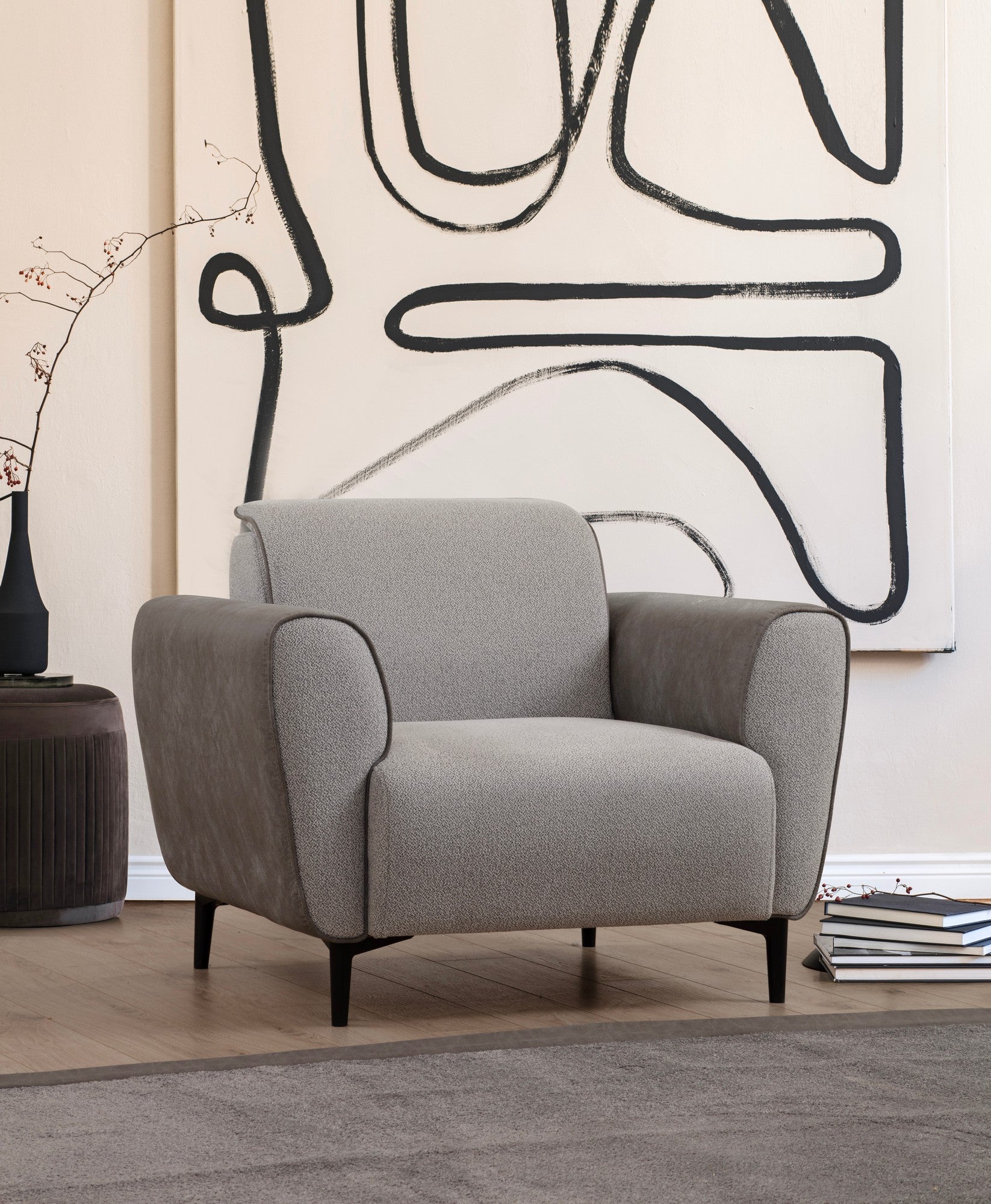 Aren - Grå 1-Sittsoffa