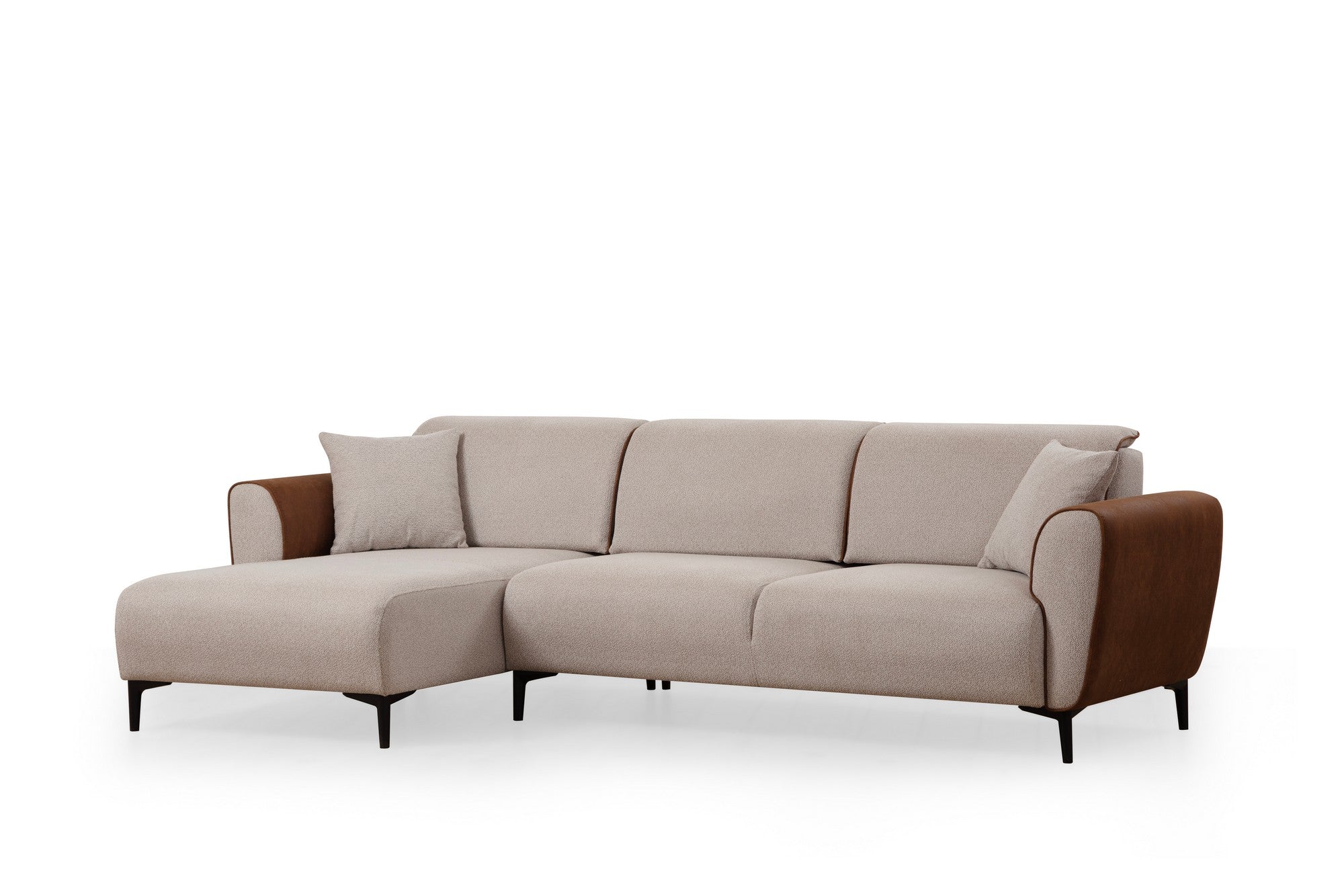 Aren Left - Beige, Kanel Hörnsoffa-säng