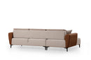 Aren Left - Beige, Kanel Hörnsoffa-säng