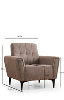 Hamlet - Ljusbrun 1-Seat Sofa
