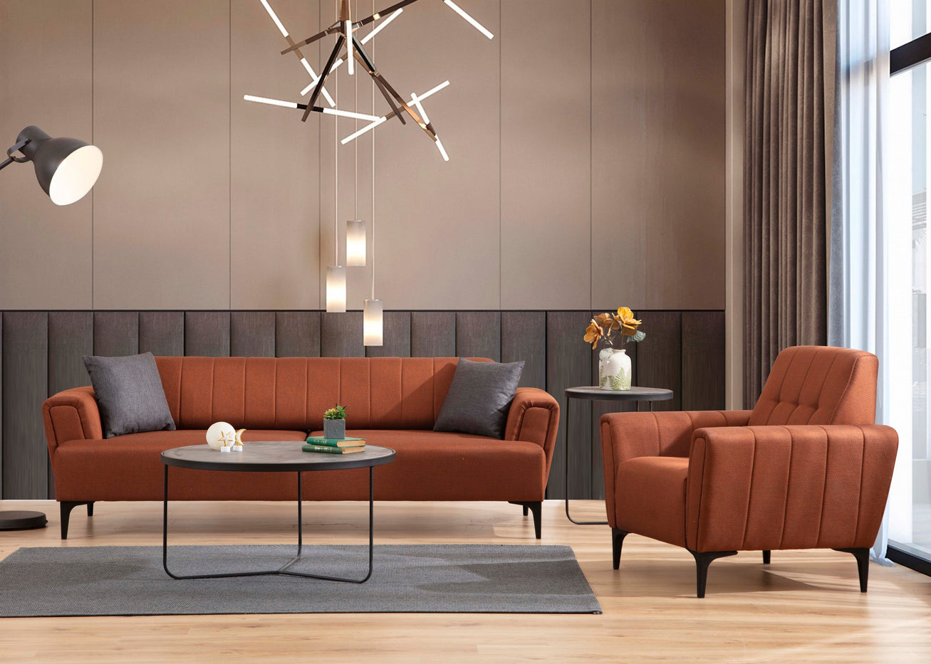 Hamlet - Tegelröd 1-Seat Sofa