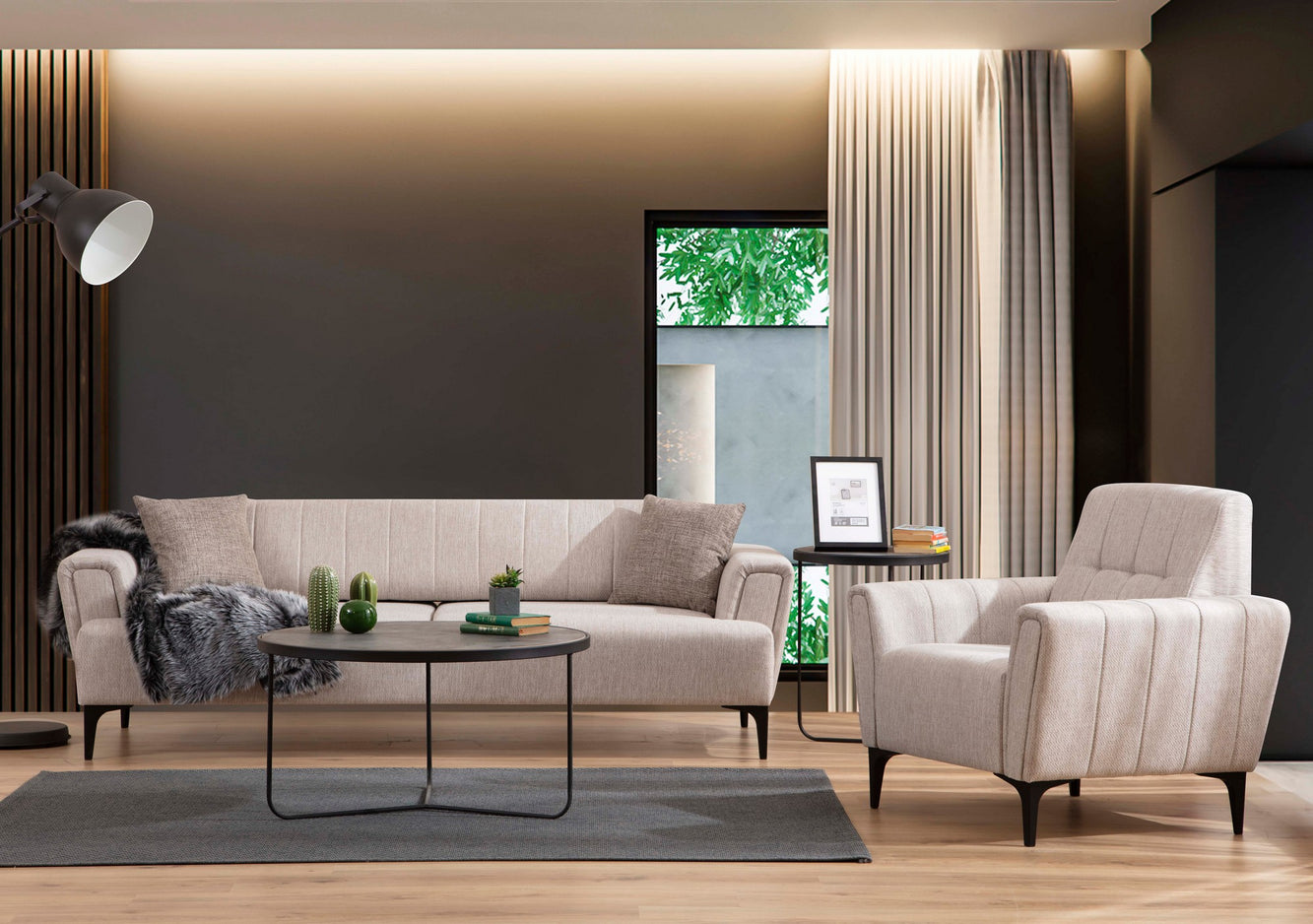 Hamlet - Beige 1-Seat Sofa