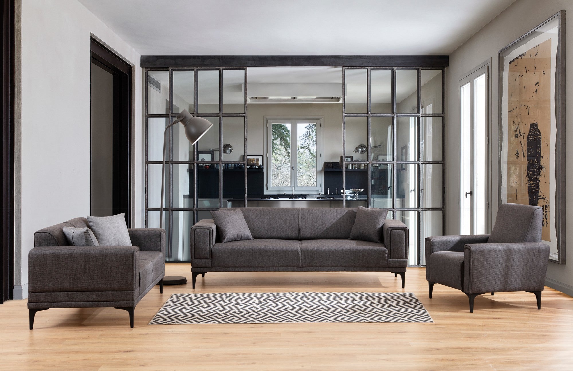 Horizon - Mörkgrå 1-Seat Sofa