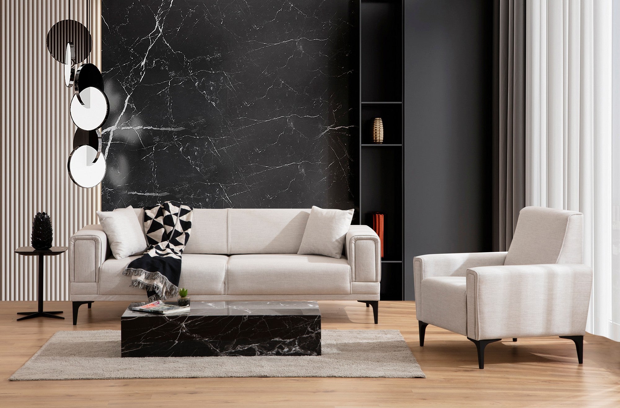 Horizon - Ecru 1-Seat Sofa