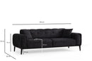 Athena 3 Seater - Svart 3-sitssoffa-säng