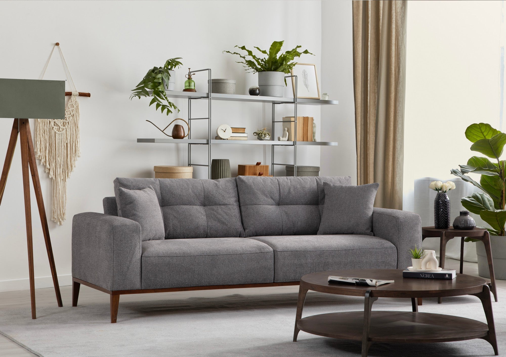 Sinor 3 Seater - Ljusgrå 3-sitssoffa-säng