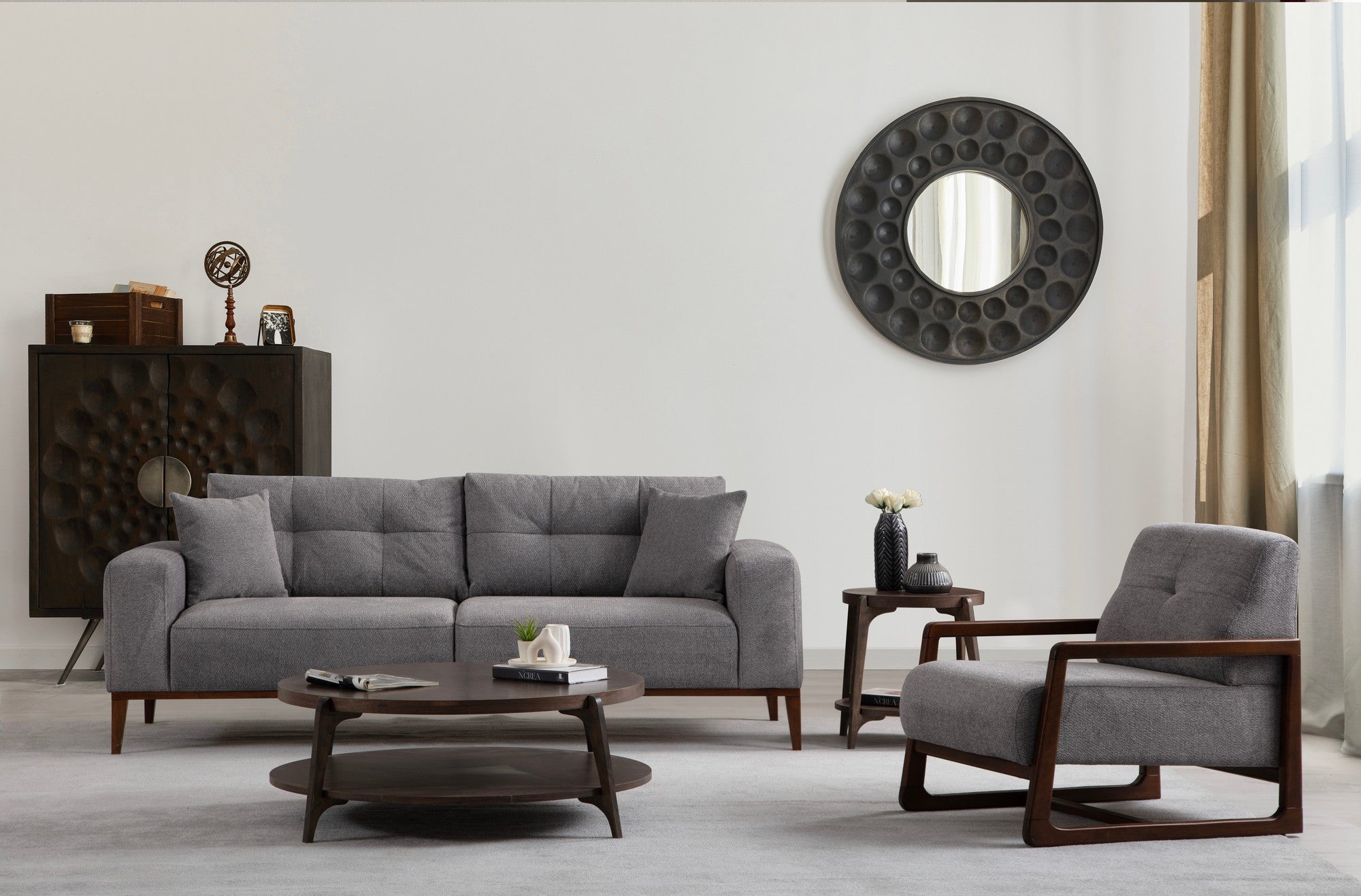 Sinor 3 Seater - Ljusgrå 3-sitssoffa-säng