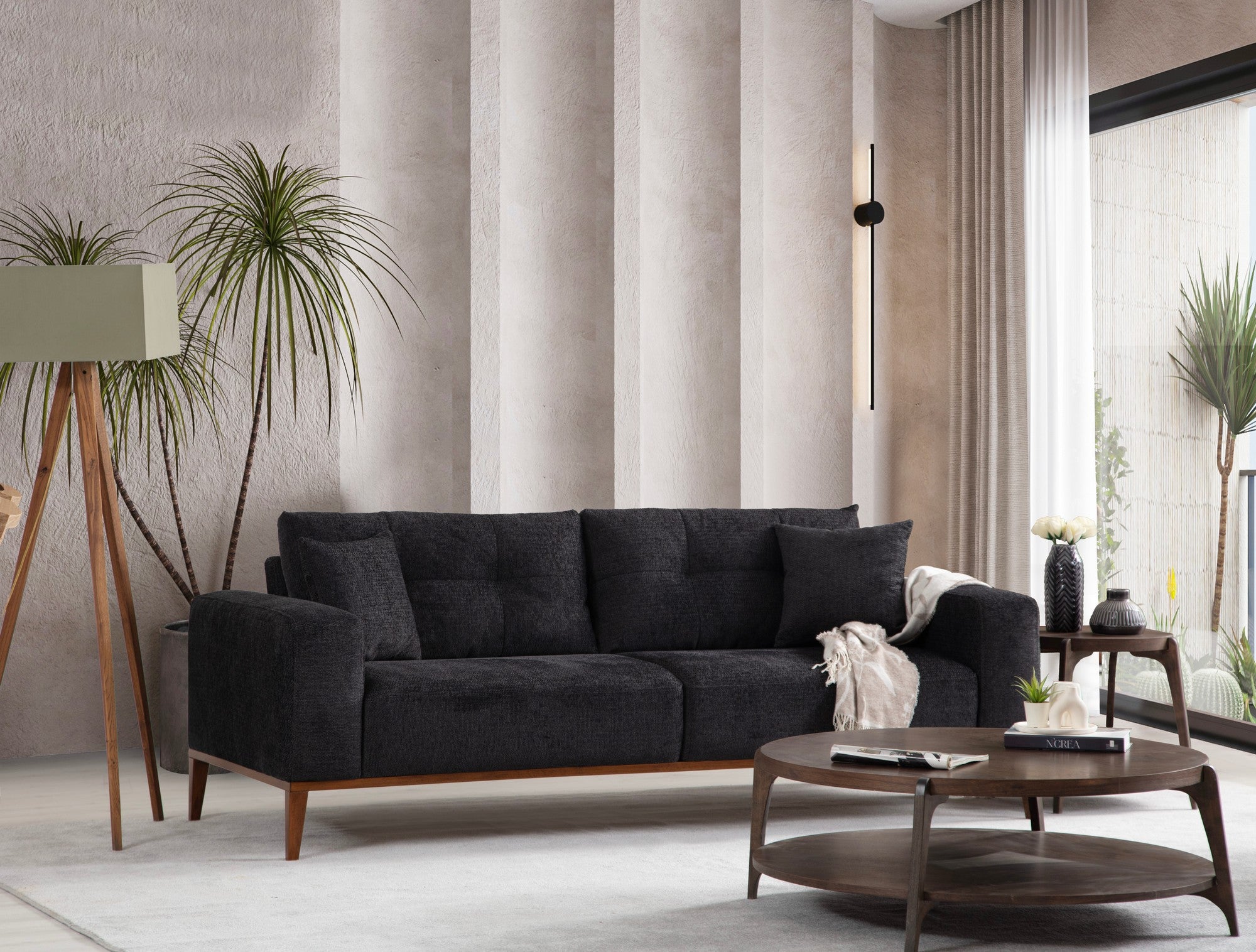 Sinor 3 Seater - Antracit 3-sitssoffa-säng