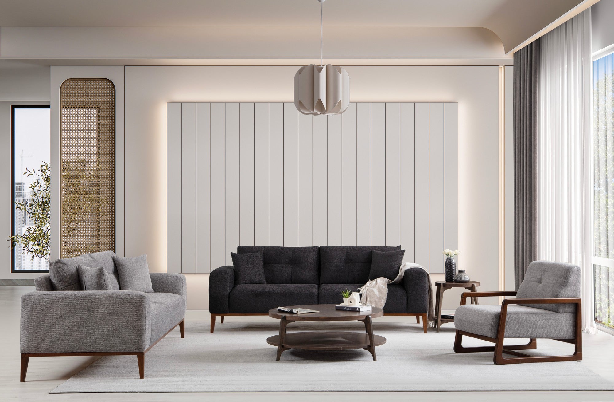 Sinor 3 Seater - Antracit 3-sitssoffa-säng