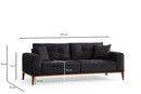Sinor 3 Seater - Antracit 3-sitssoffa-säng