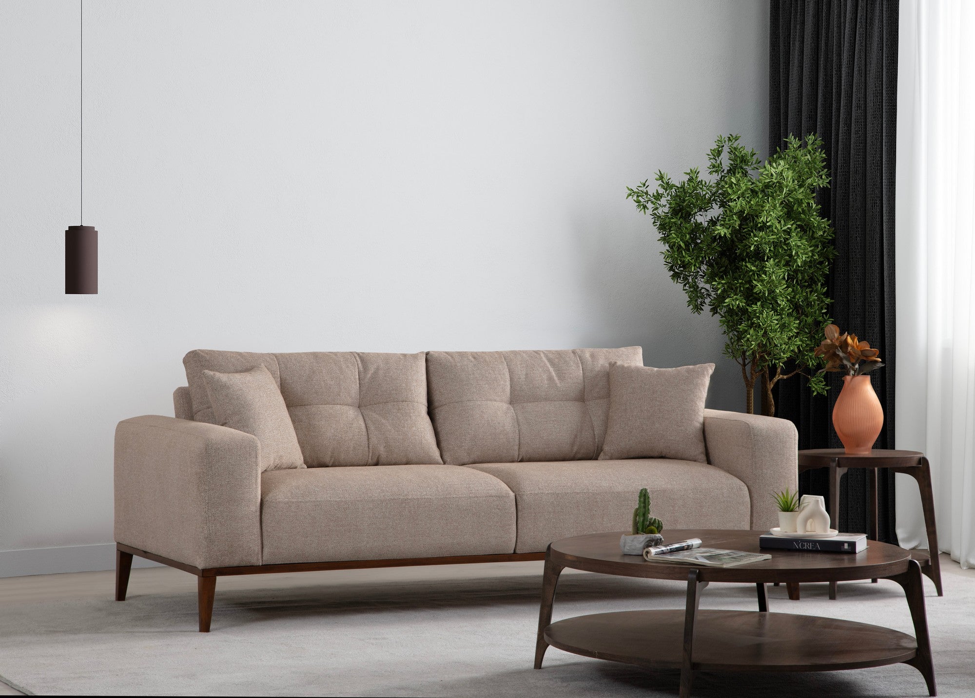 Sinor 3 Seater - Beige 3-sitssoffa-säng