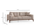 Sinor 3 Seater - Beige 3-sitssoffa-säng