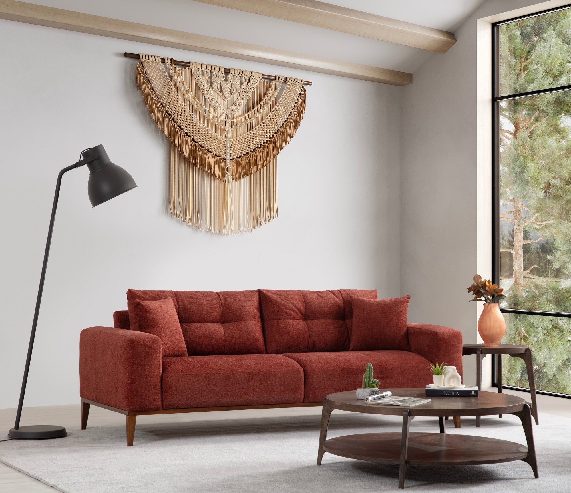 Sinor 3 Seater - Tegelröd 3-sitssoffa-säng