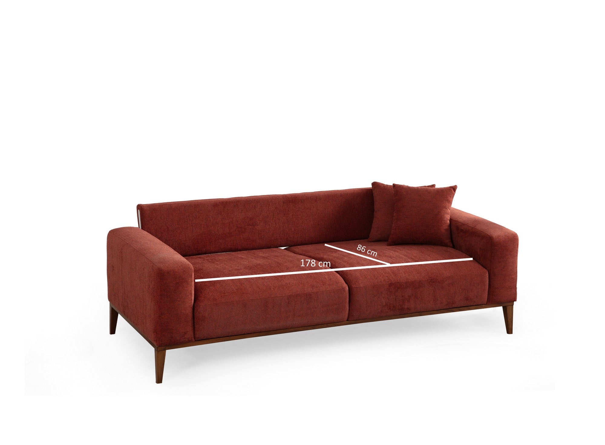 Sinor 3 Seater - Tegelröd 3-sitssoffa-säng