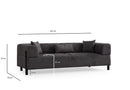 Gio 3 Sits - Antracit 3-Sits Soffa