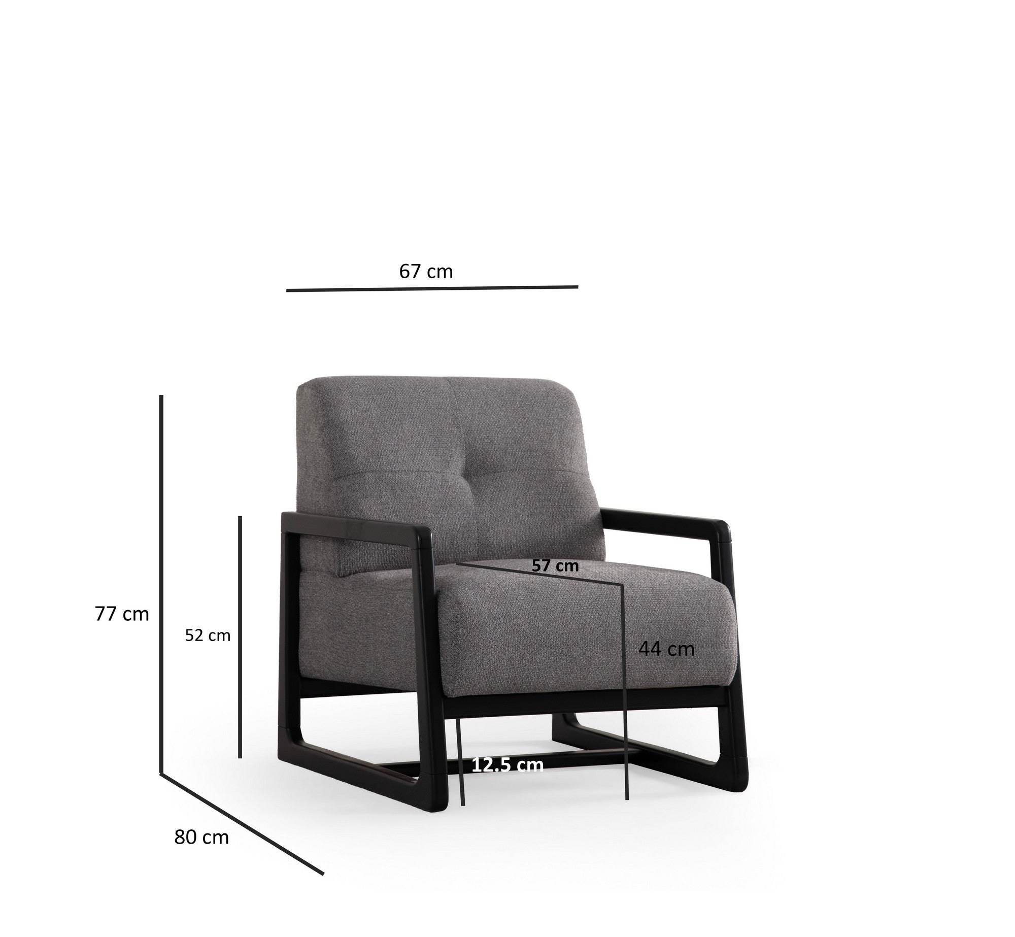 Athena Bergere - Light Grey Wing Chair