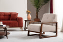 Athena Bergere - Beige Wing Chair
