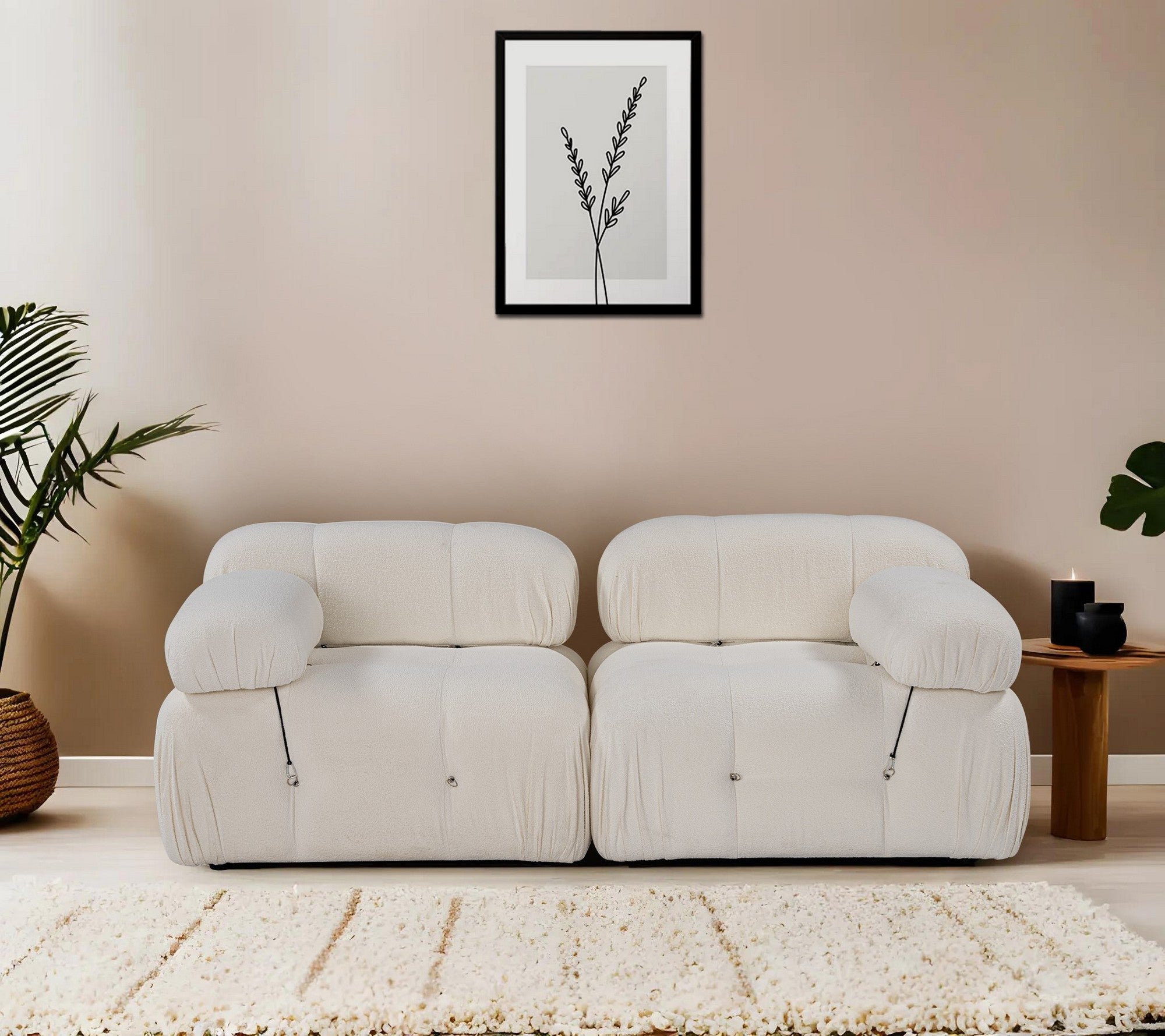 Bubble 2 Sits (L1-1R) - Grädd 2-Sits Soffa