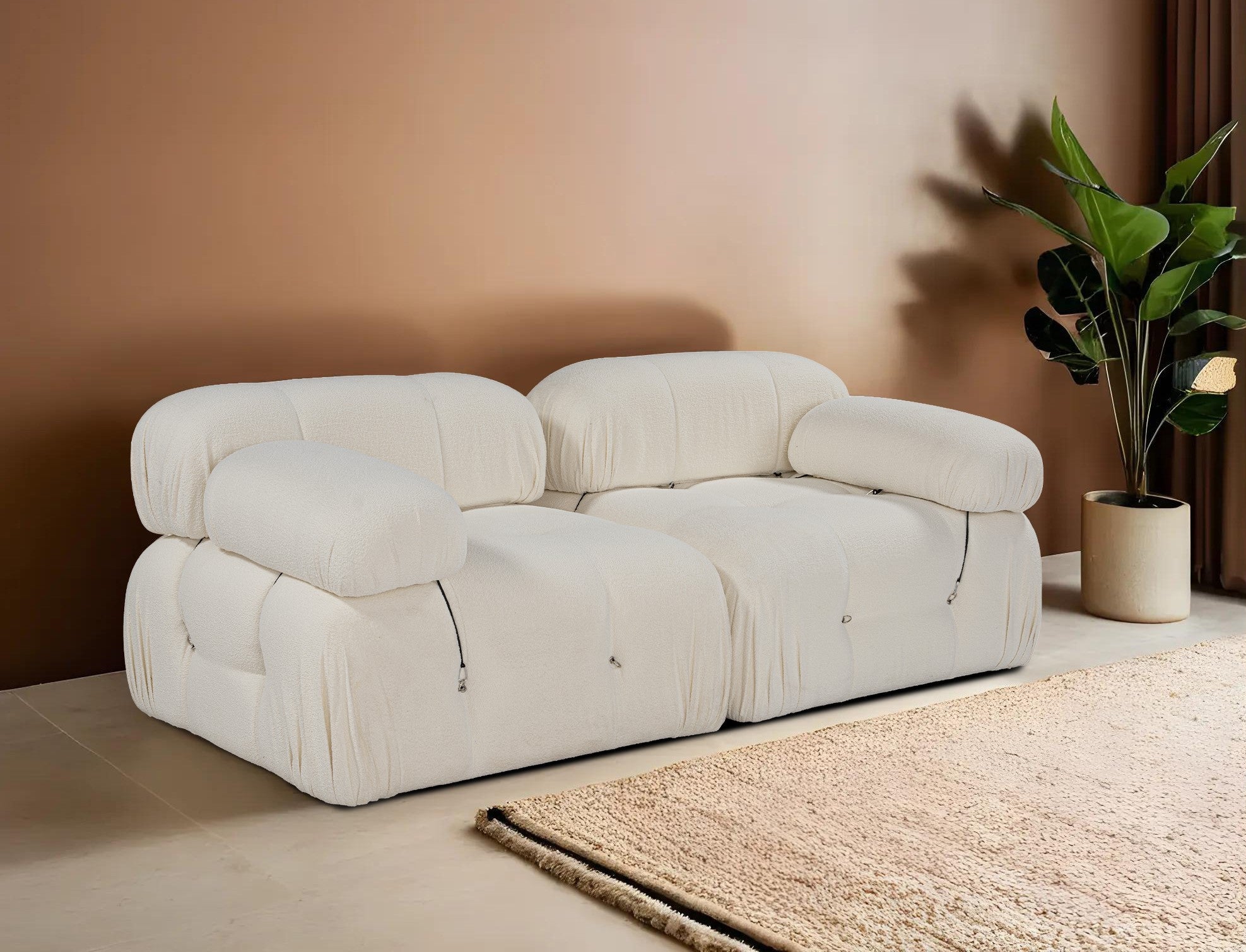 Bubble 2 Sits (L1-1R) - Grädd 2-Sits Soffa