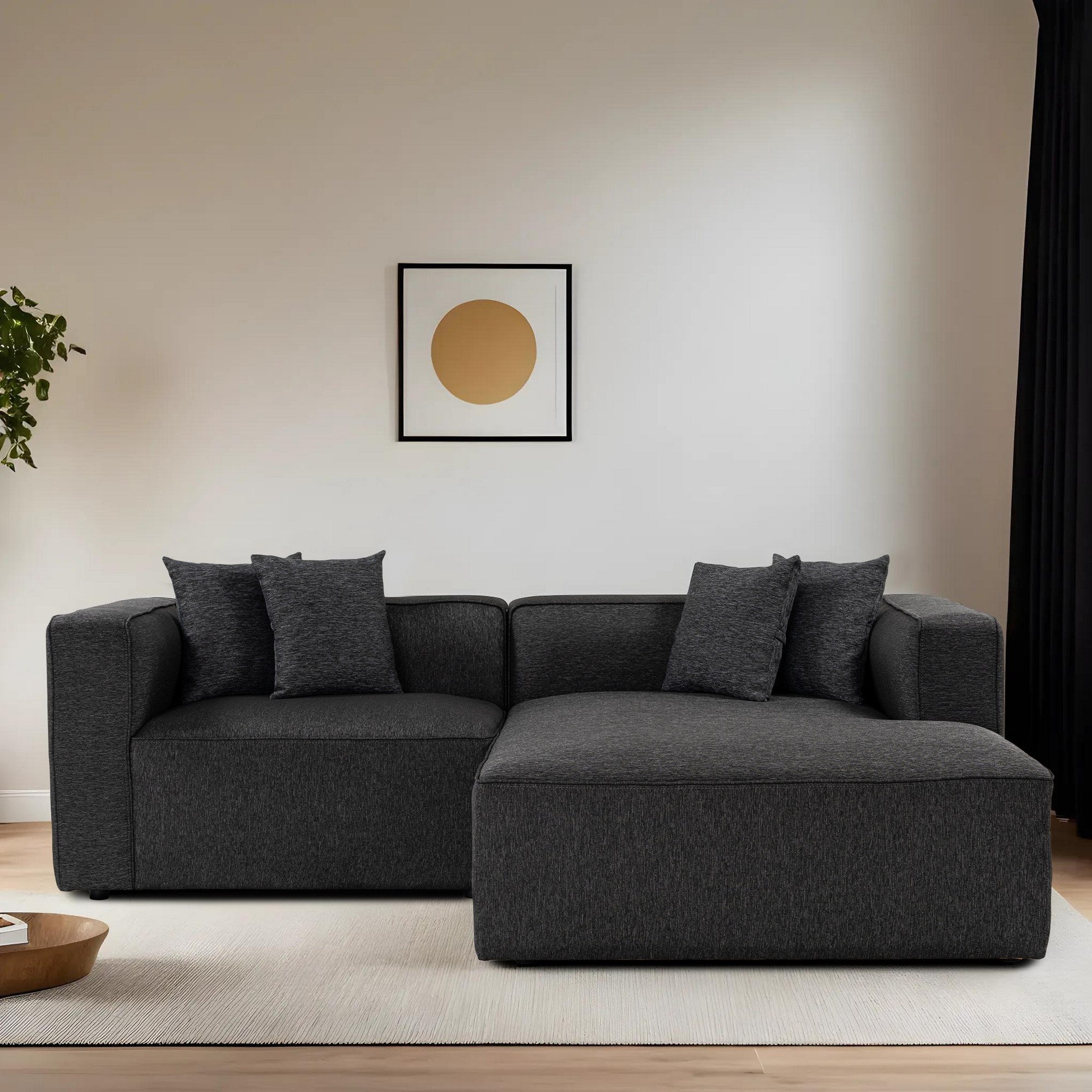 Mora XL Hörn vänster (CHLLeft -1R) - Antracit Hörnsoffa