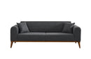 Cofi 3-sitssoffa - Antracit 3-sits Soffa-säng