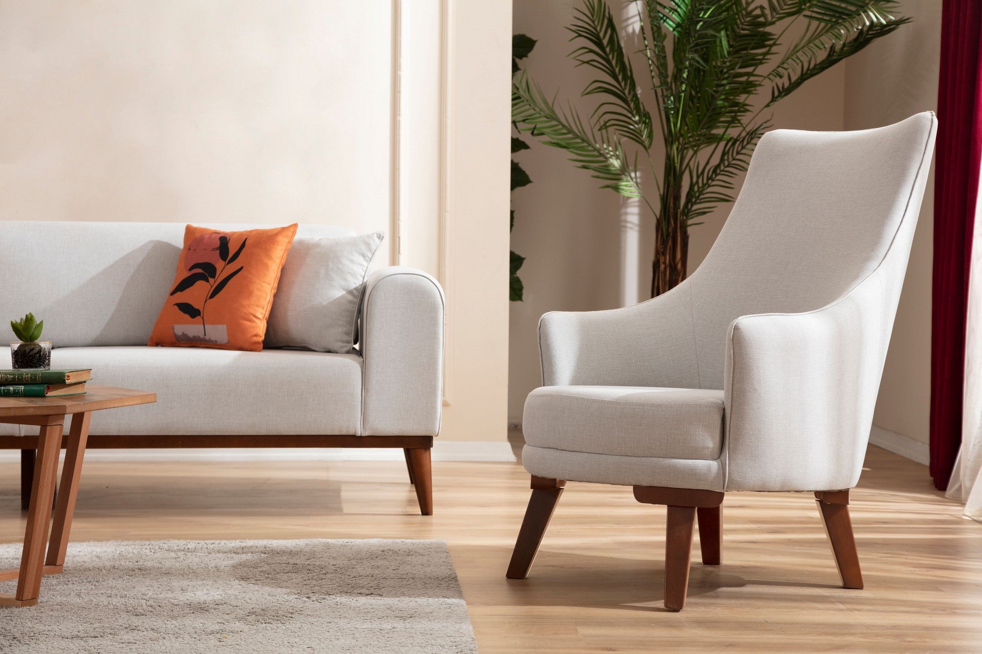 Cofi 3-sitssoffa - Kräm 3-sits Soffa-säng