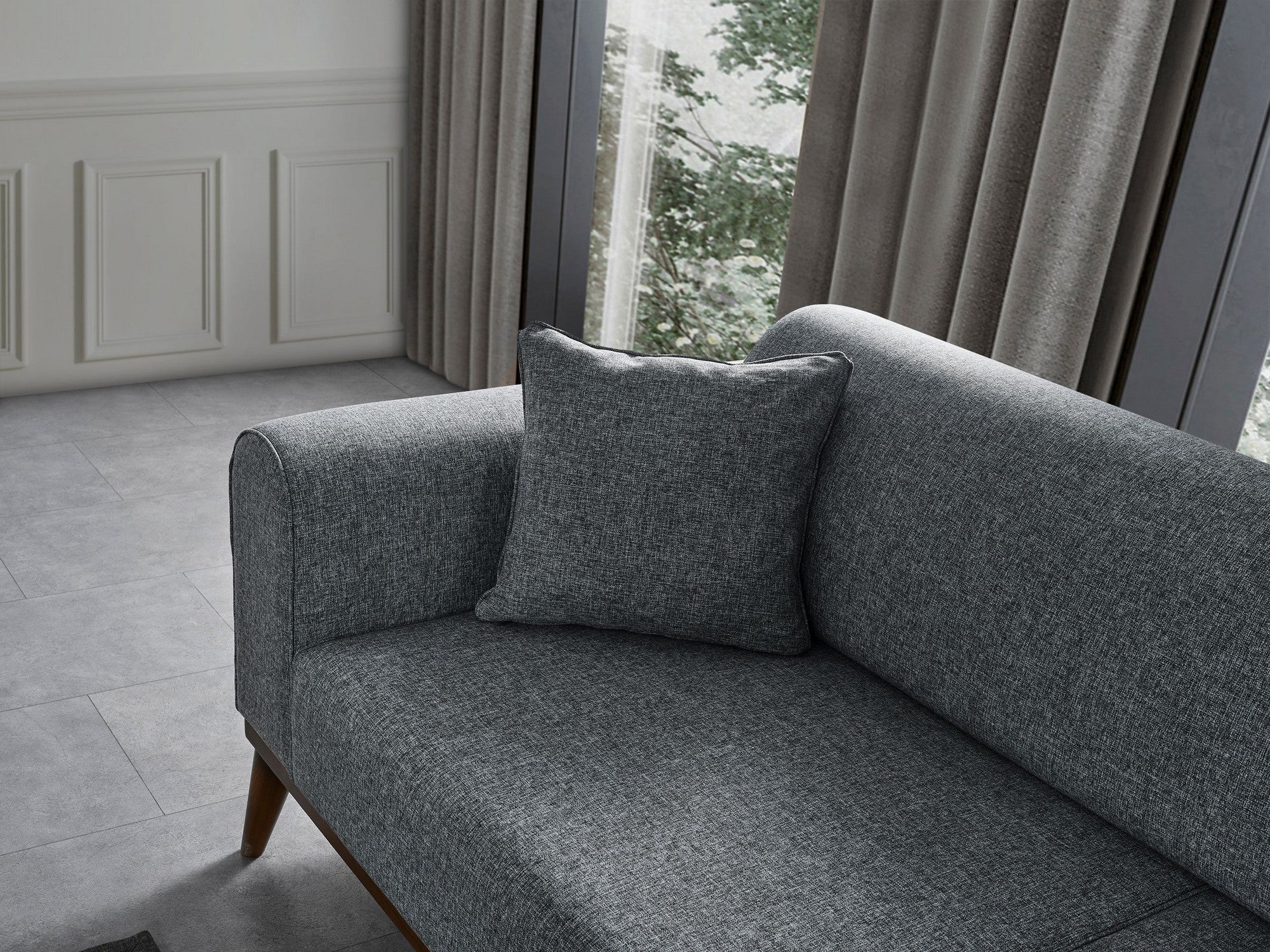 Cofi 3-sitssoffa - Ljusgrå 3-sits Soffa-säng
