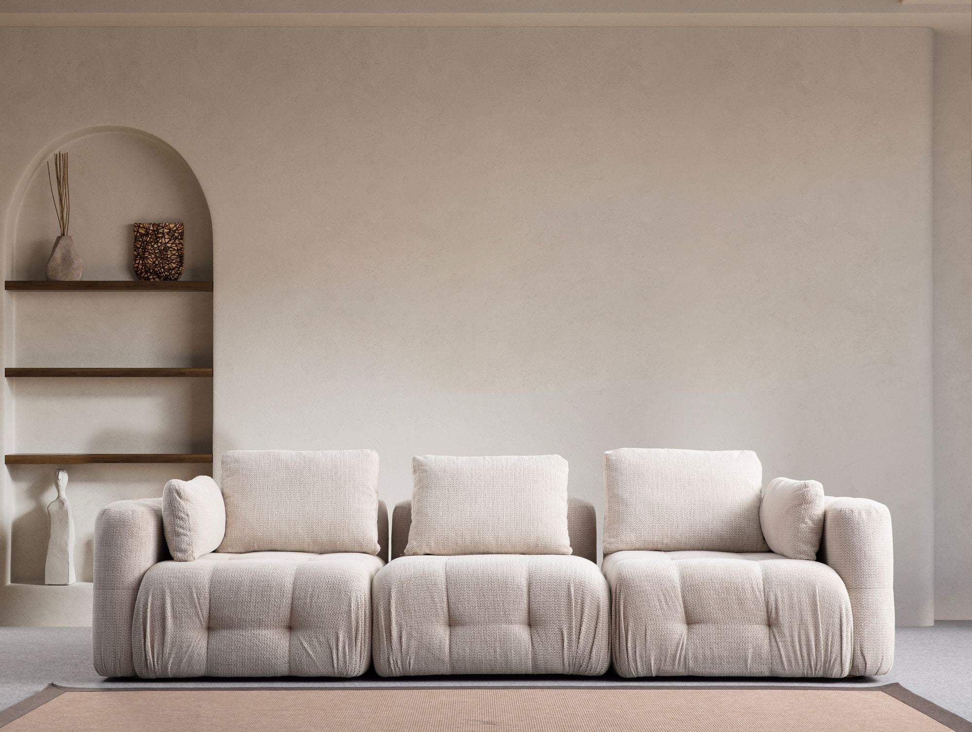 Amaris 3-sits - Beige 3-sits soffa