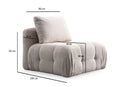 Amaris 3-sits Med Puff - Beige Hörnsoffa