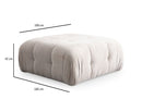 Amaris 3-sits Med Puff - Beige Hörnsoffa
