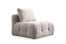 Amaris 3-sits Med Puff - Beige Hörnsoffa