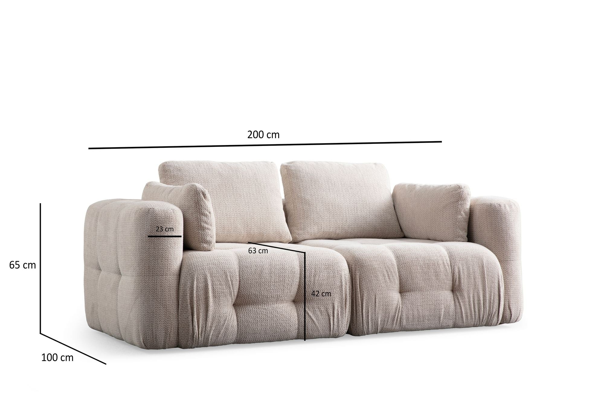 Amaris 2 Sits - Beige 2-Sitssoffa