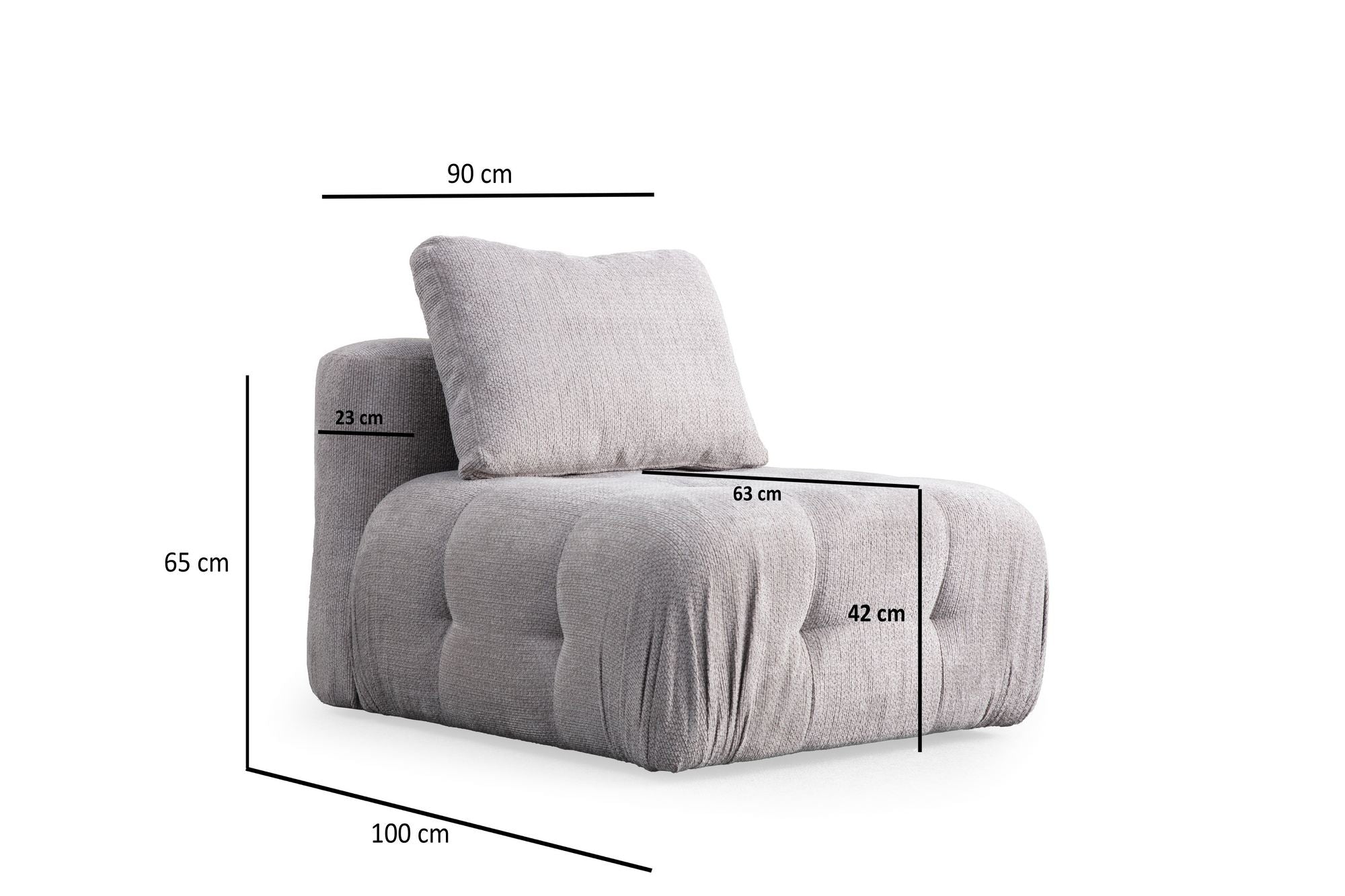 Amaris 3-sits - Ljusgrå 3-sits soffa