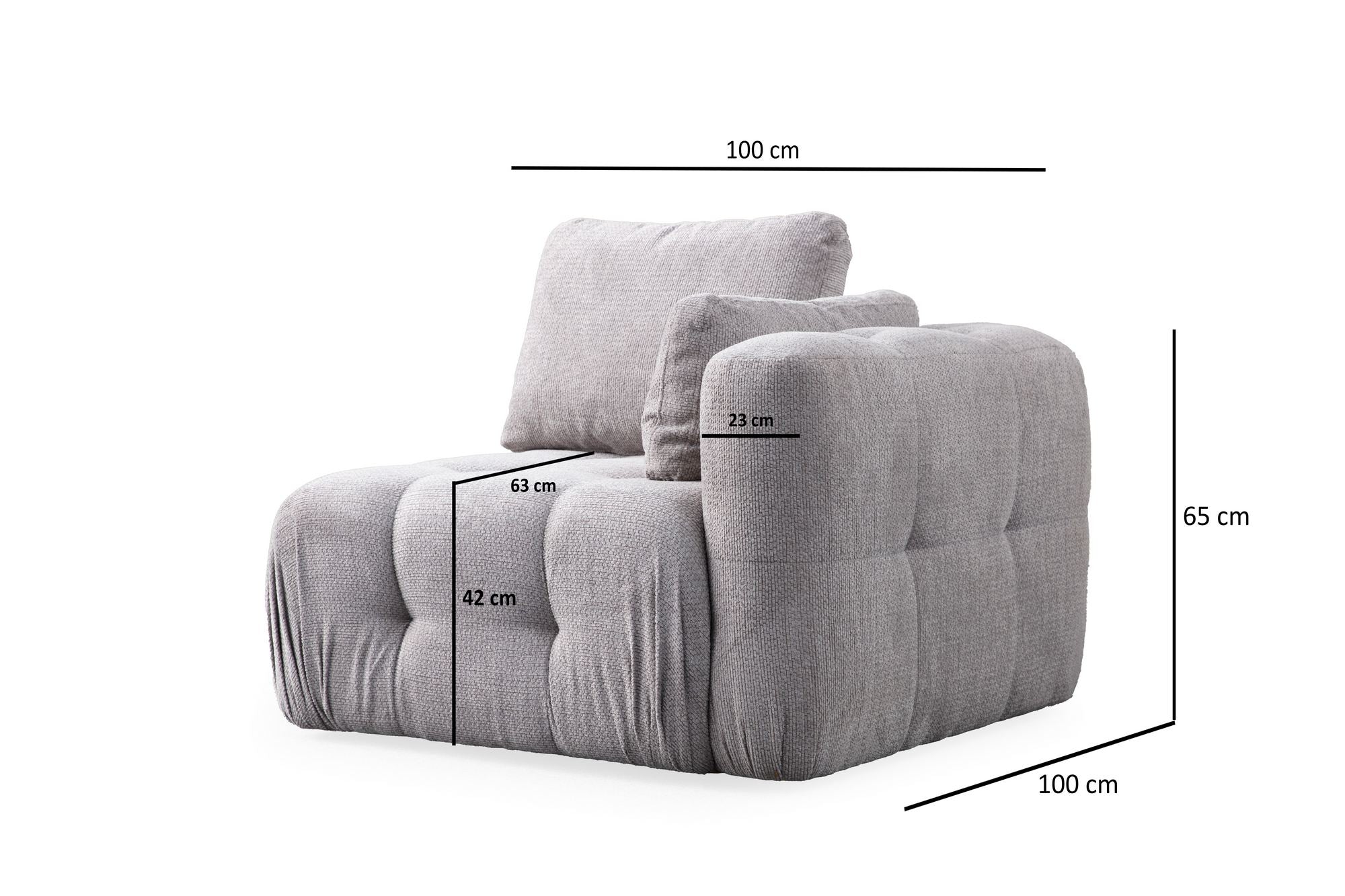 Amaris 3-sits - Ljusgrå 3-sits soffa