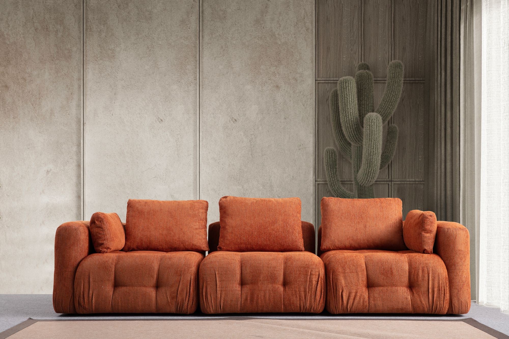 Amaris 3-sits - Orange 3-sits soffa