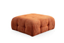 Amaris 3-sitssoffa med puff - orange hörnsoffa