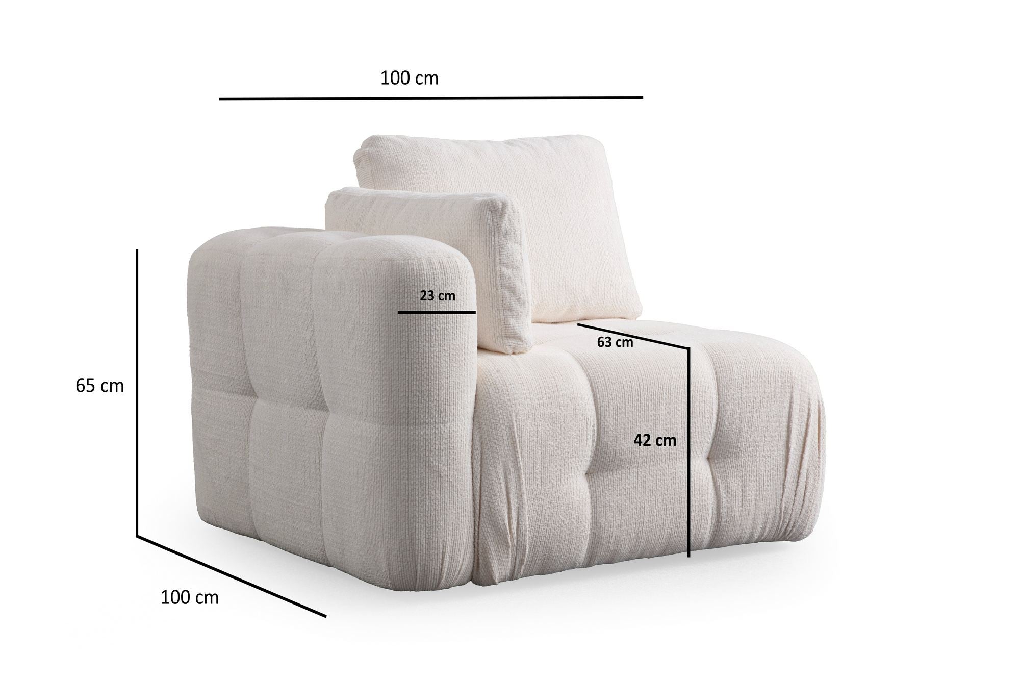 Amaris 2-sits - Vit 2-sits soffa