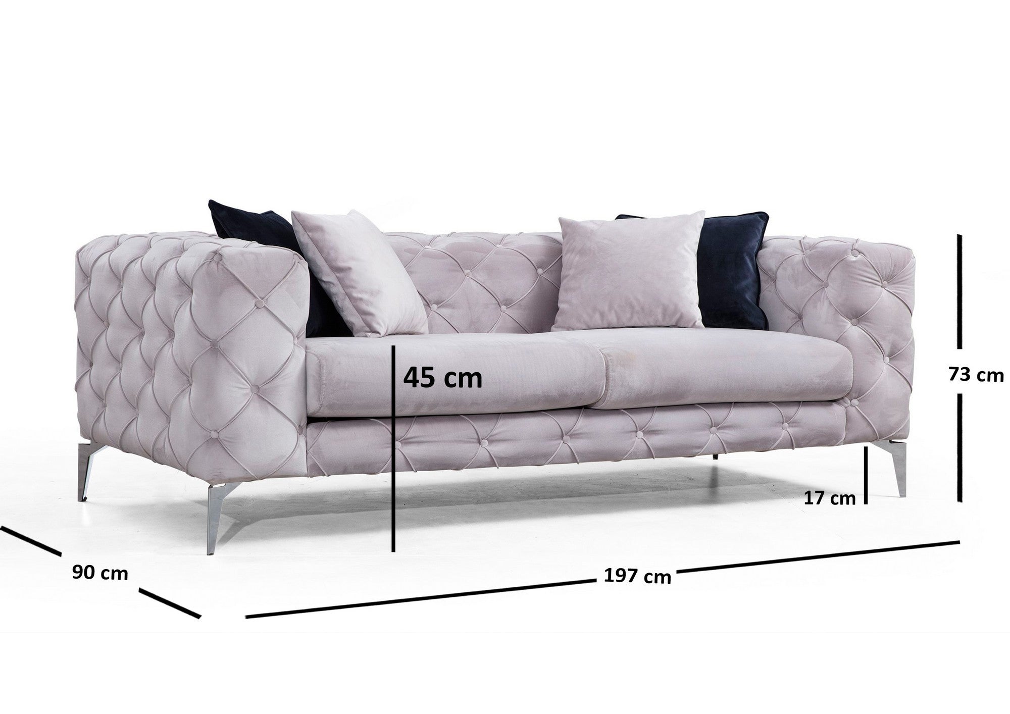 Como - Ljusgrå 2-Sitssoffa