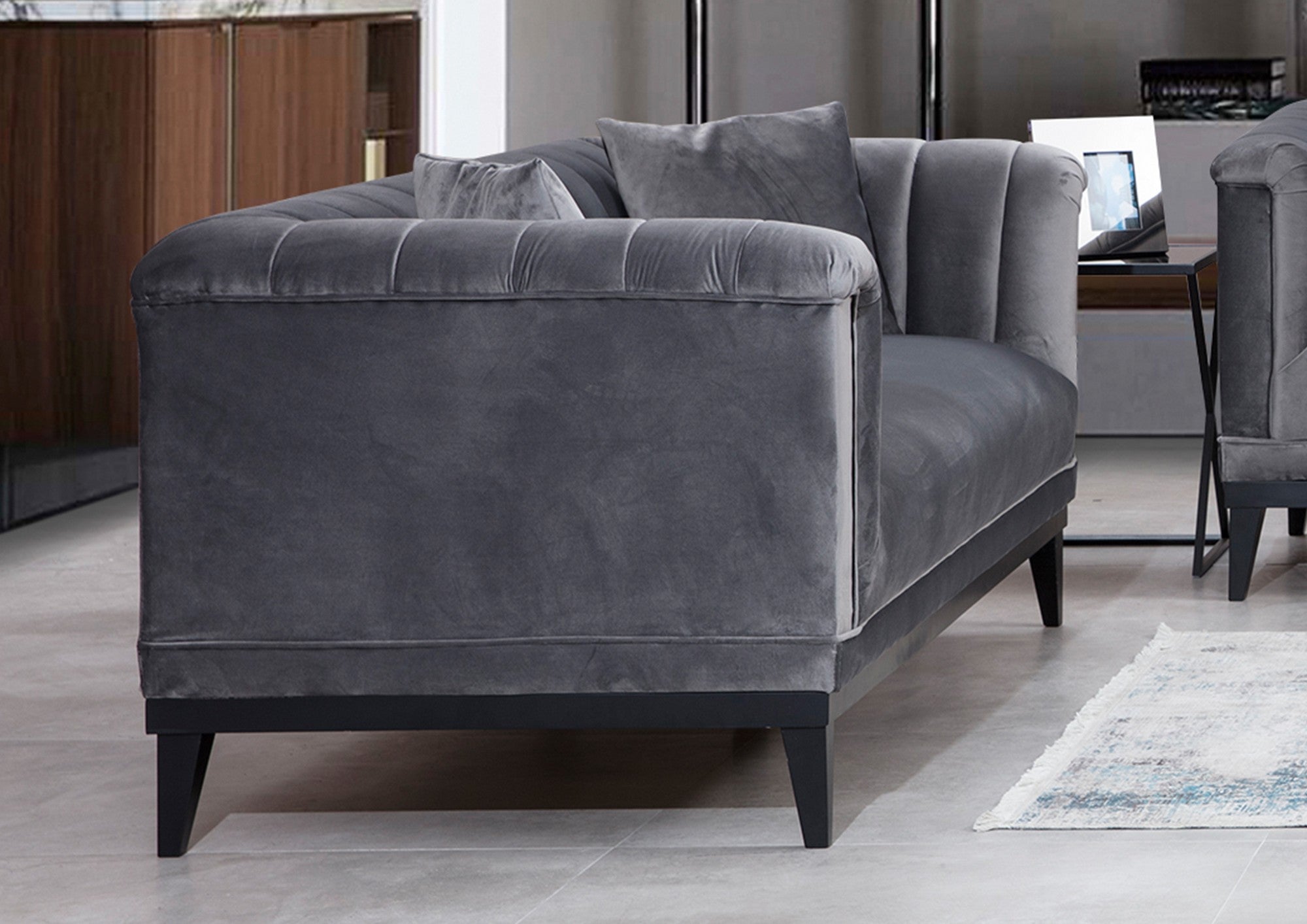 Trendy - Mörkgrå 3-sitssoffa