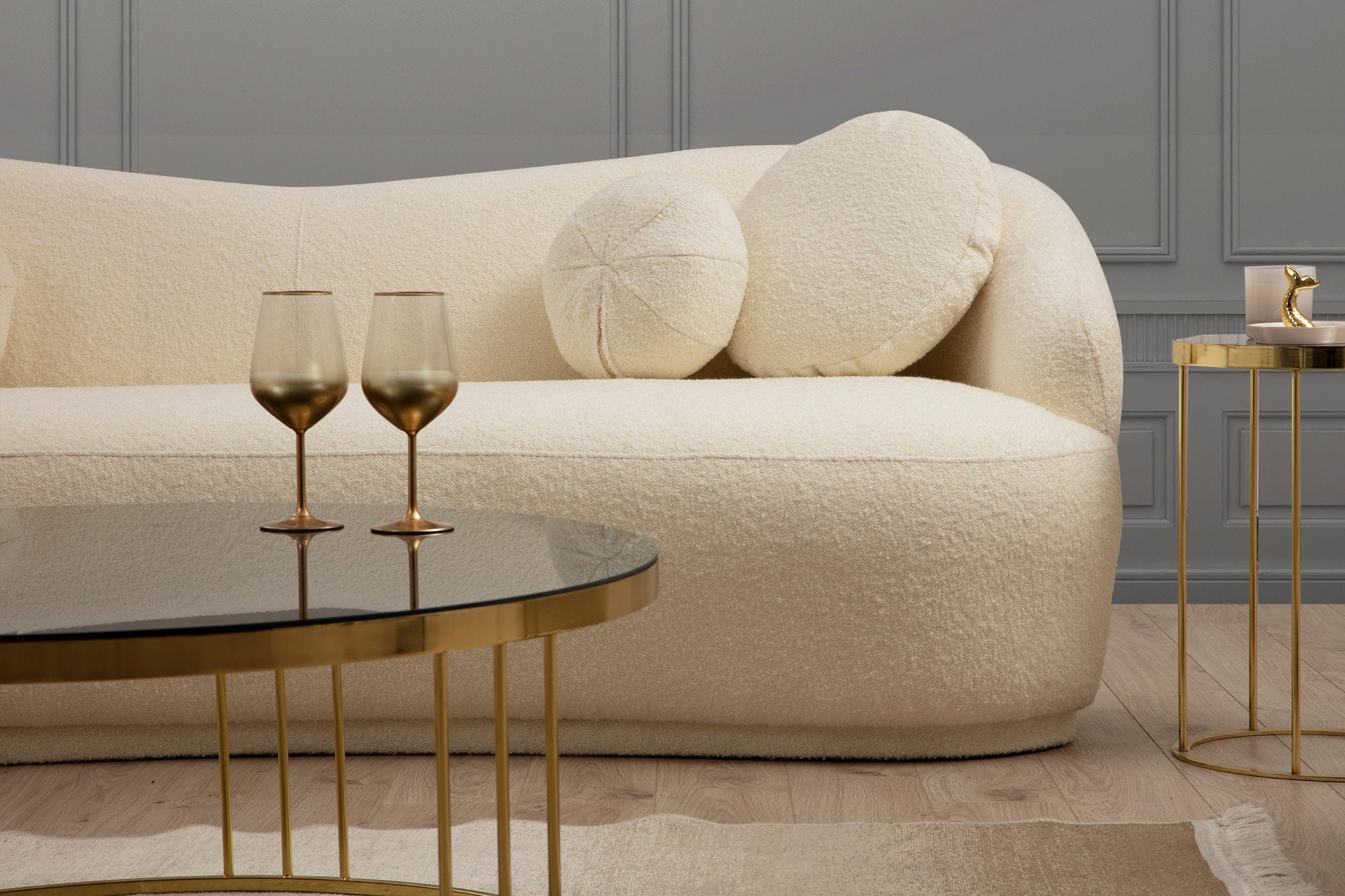 Ancona - Cream 3-sitssoffa