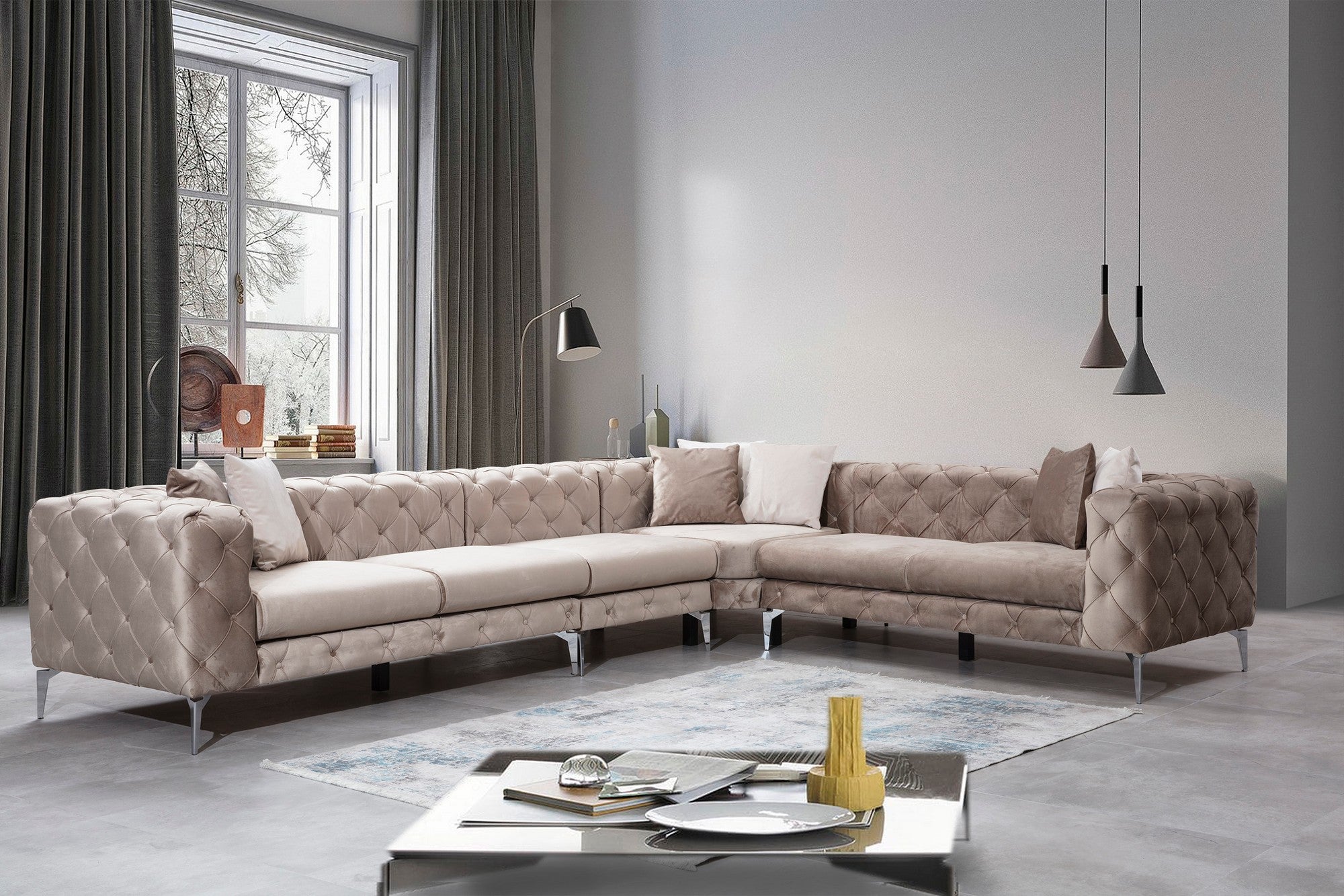 Como Corner Right - Beige Hörnsoffa
