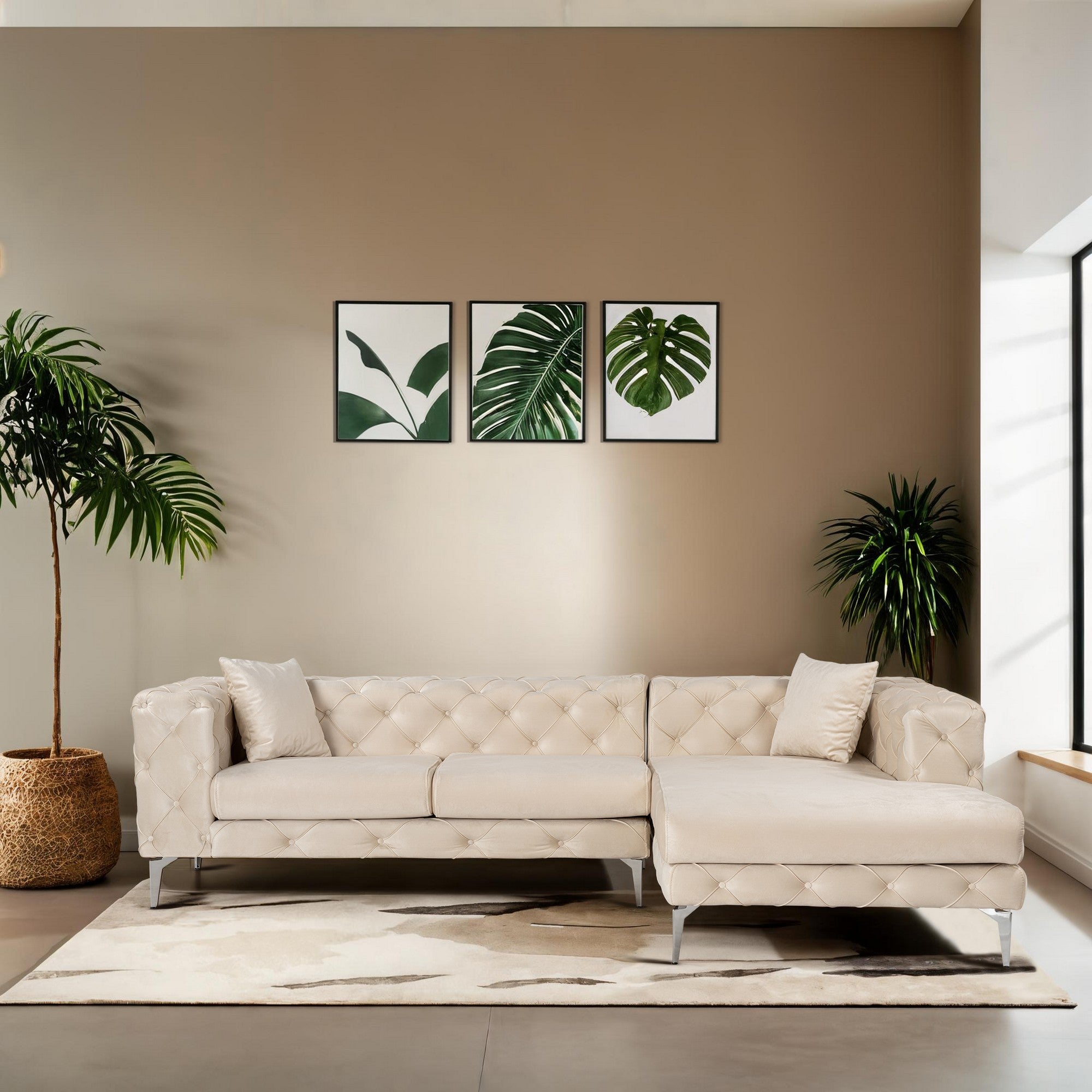 Como Eco Right - Beige Hörnsoffa