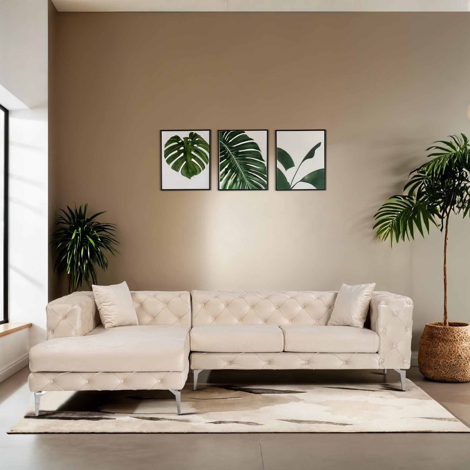 Como Eco Left - Beige Hörnsoffa