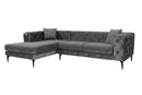 Como Eco Left - Anthracite, Black Hörnsoffa