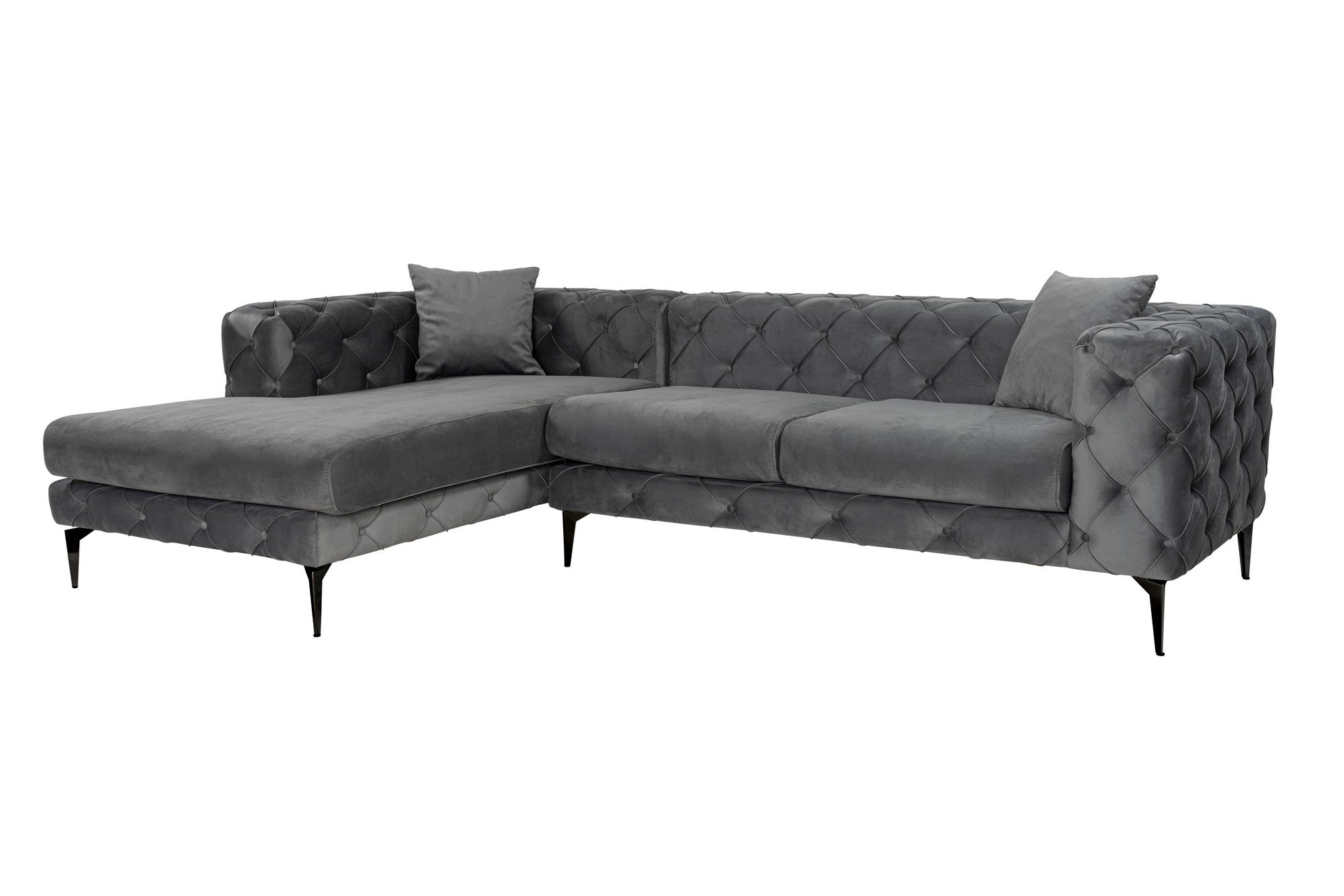 Como Eco Left - Anthracite, Black Hörnsoffa