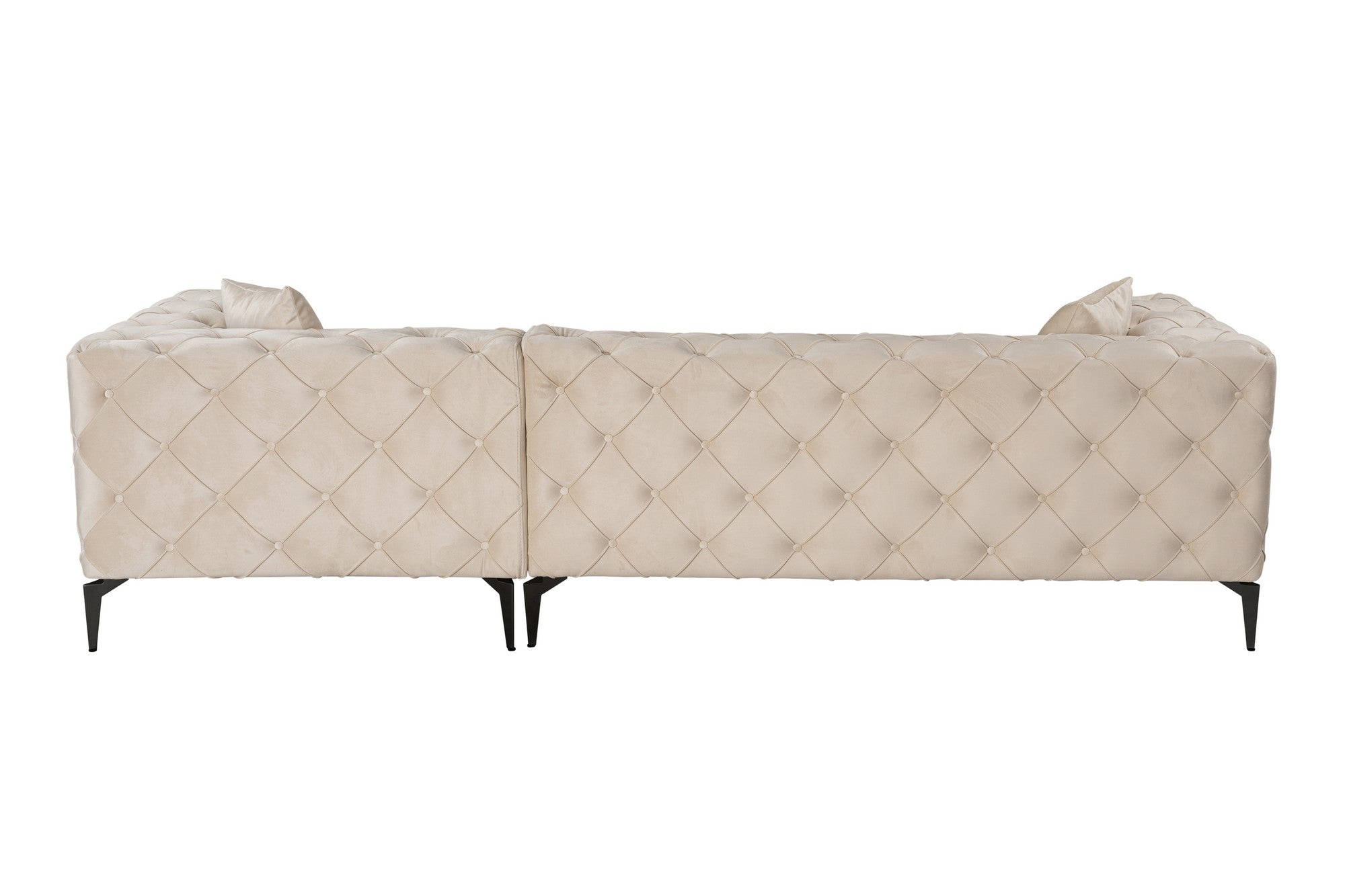 Como Eco Right - Beige, Svart Hörnsoffa