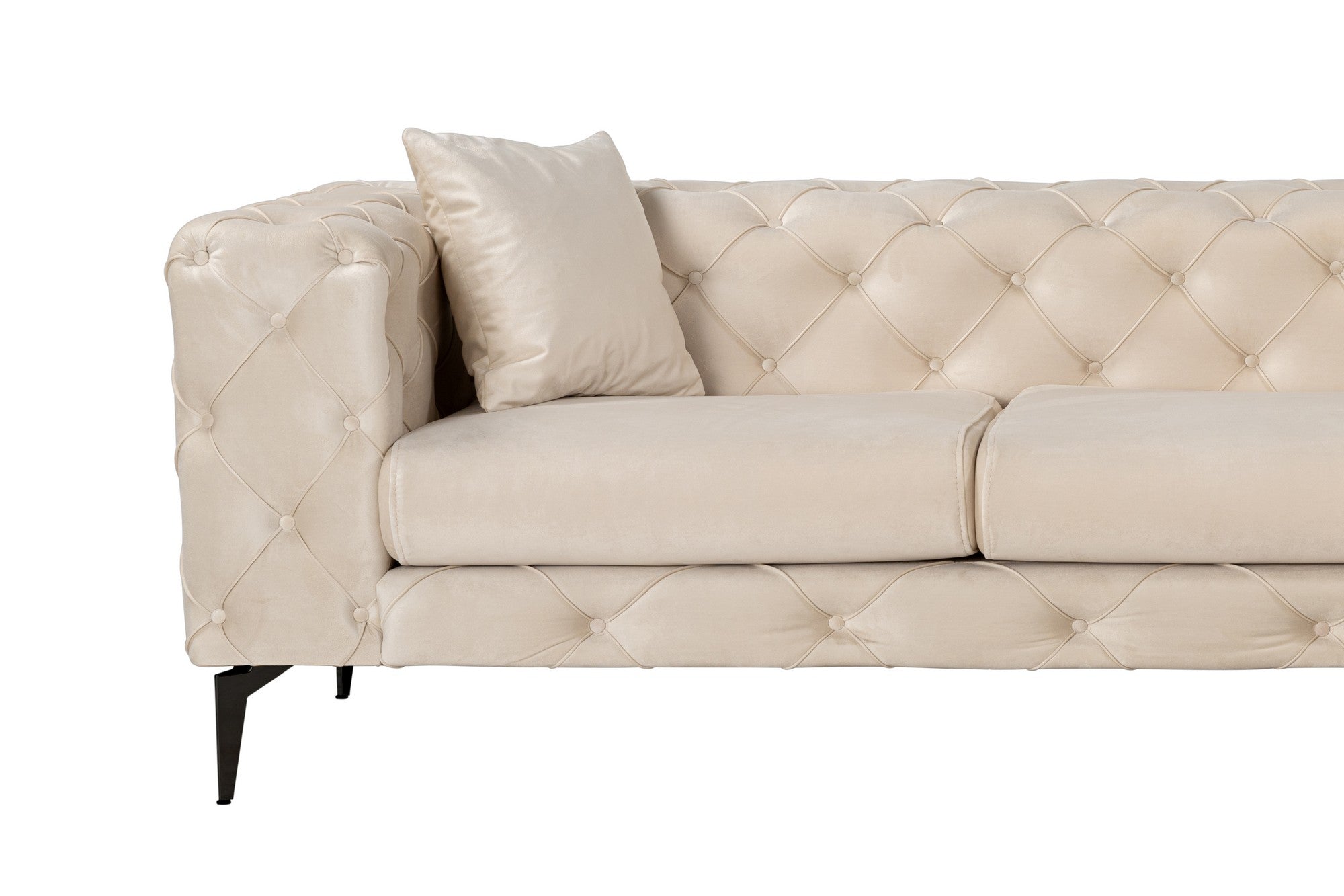 Como Eco Right - Beige, Svart Hörnsoffa