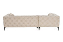 Como Eco Left - Beige, Svart Hörnsoffa