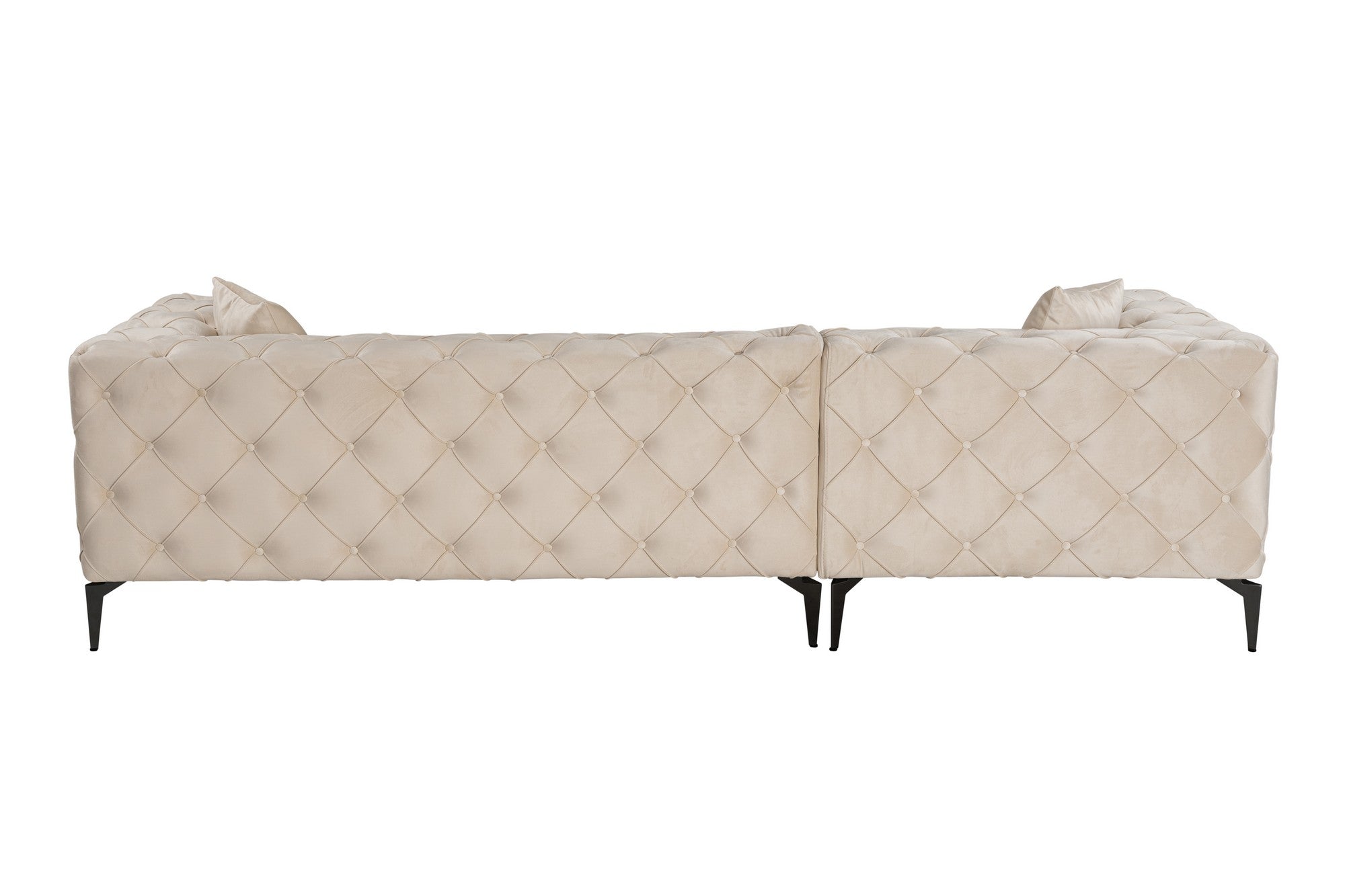 Como Eco Left - Beige, Svart Hörnsoffa